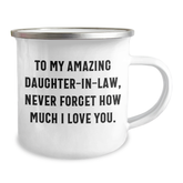 Daughter-in-law Gifts, To My Amazing Daughter-in-law, Funny Camping Mug for Graduation, Gifts from Dad, Daughter-in-law's Special Occasion - Image 2